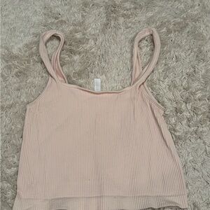 Women's Pink Ribbed Tank Top
